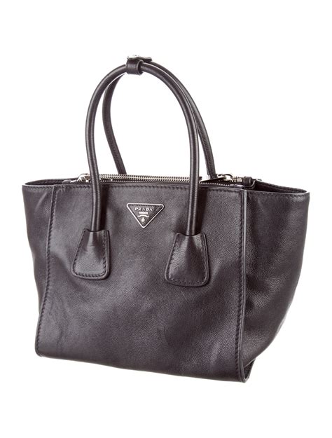 prada glace calf tote